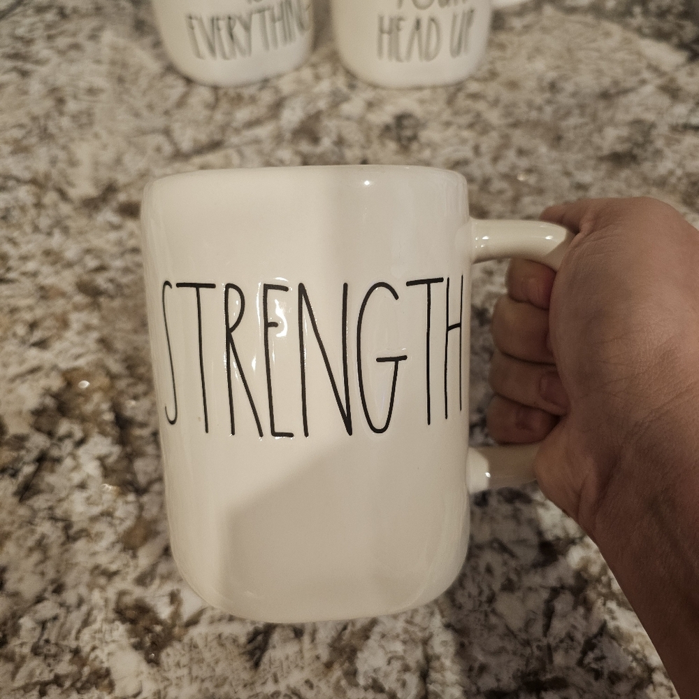 Rae Dunn Motivational Set "Keep Your Head Up "Stregth" "Mindset Is Everything" - Picture 4 of 5